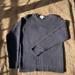 J. Crew Men's Ribbed Crewneck Sweater - Navy Blue